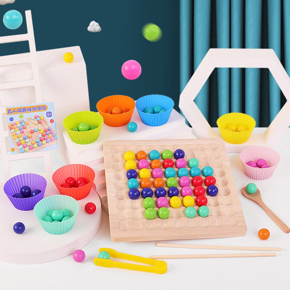 Brinquedo Montessori De Jogo De Tabuleiro, Mini Jogo De Tabuleiro